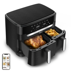 Tefal Easy Fry Dual XXL EY9428E0 обжарочный аппарат Двойной 11 L Автономный 2020 W Аэрофритюрница с горячим воздухом Черный