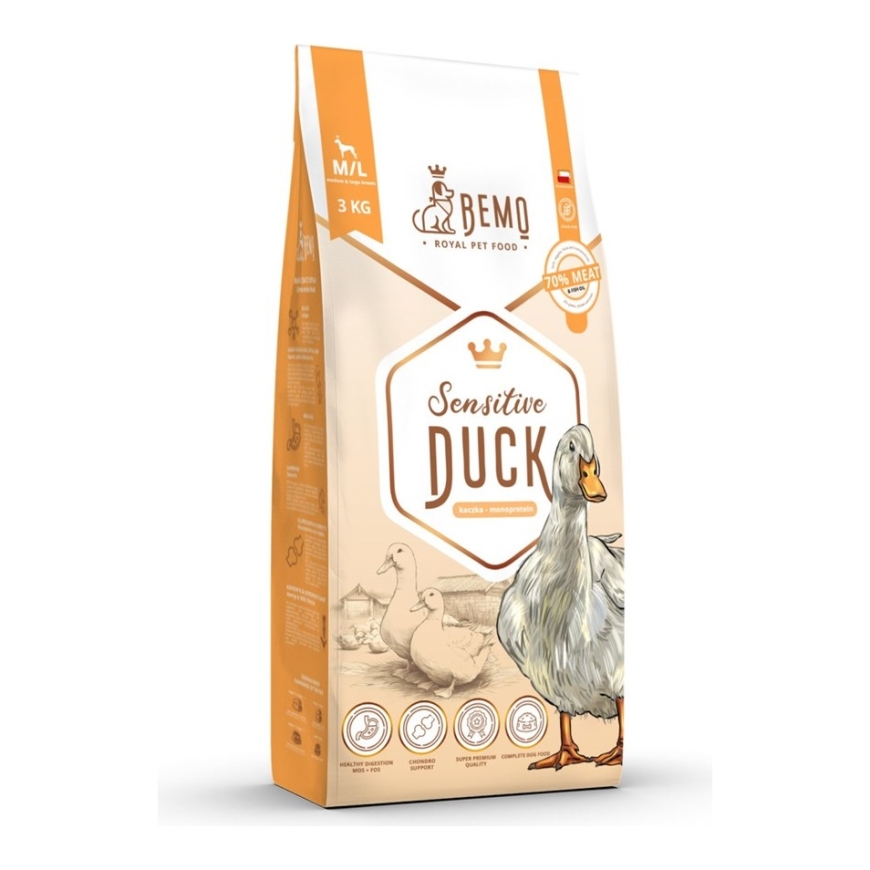 BEMO Tundlik Part Keskmine/Suur Mono - kuiva koeratoit - 3kg