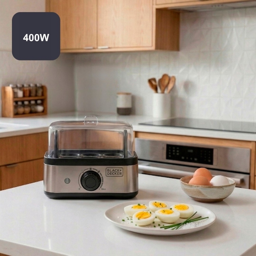 Black+Decker BXKS4800E 400 W 6-egg egg cooker – 3