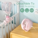 Momcozy kaasaskantav jalutuskäru ventilaator, roosa