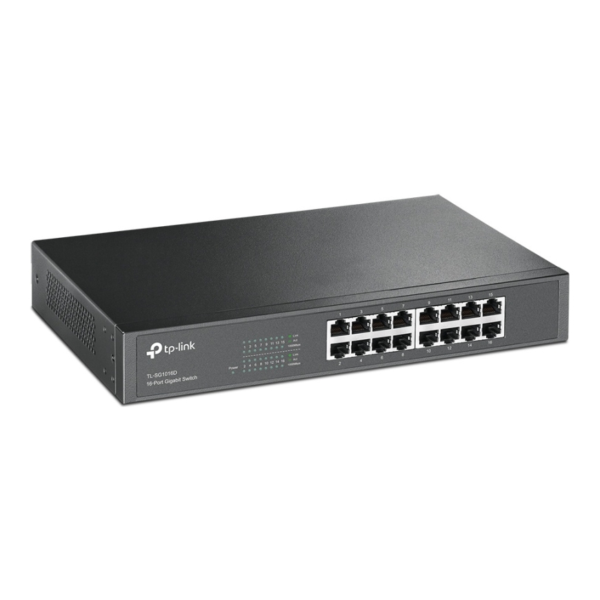 TP-Link TL-SG1016D(UN) tīkla pārslēgs Nepārvaldīts L2 Gigabit Ethernet (10/100/1000) Melns – 2