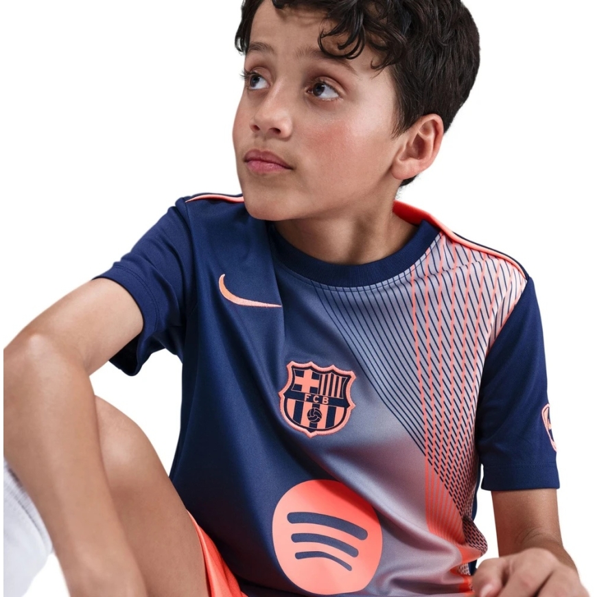 Nike FC Barcelona Academy Pro lasten t-paita tummansininen-oranssi HM4185 411 (L) – 4