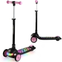 Laste Ricokids Glowi kolme ratta balansseerisuga LED-iga, must ja roosa värv Laste Ricokids Glowi kolme ratta balansseerisuga LED-iga, must ja roosa värv