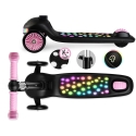 Bērnu Ricokids Glowi trīsriteņu balansējošais skūteris ar LED, melnā un rozā krāsā Bērnu Ricokids Glowi trīsriteņu balansējošais skūteris ar LED, melnā un rozā krāsā