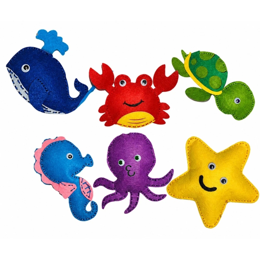 Набор для валяния и шитья морских животных для детей Lean Toys, 6 шт. – 4
