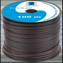 Cabletech Kõlarikaabel 2x0.16mm² Must/Punane, Karm CCA (Vask-alumiinium)