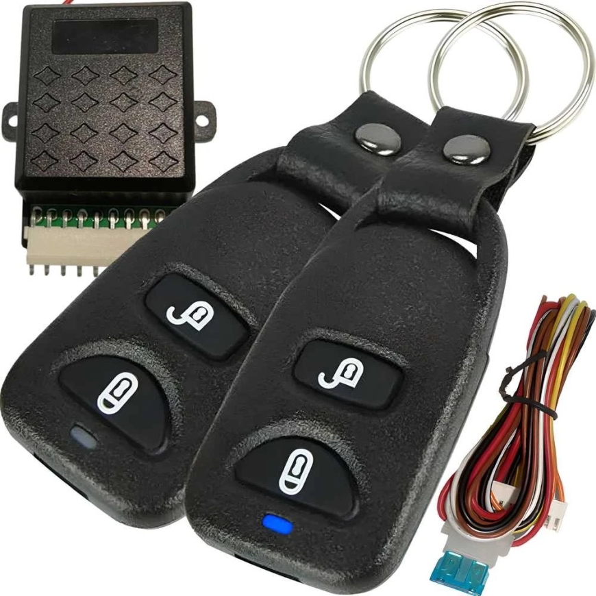 Universal central lock controller, 2 pcs, remote control included - m055