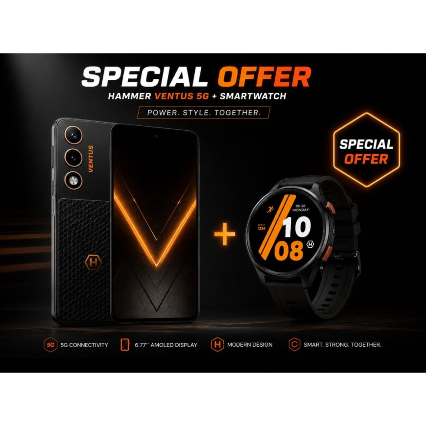 Ventus 5G | Смартфон 6.77" | AMOLED | 2392x1080 пикселей Черный