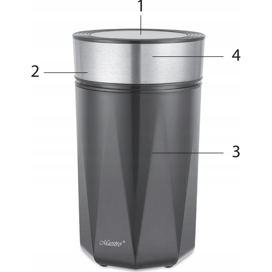 Kafijas dzirnaviņas 50 g, 150 W MAESTRO – 3