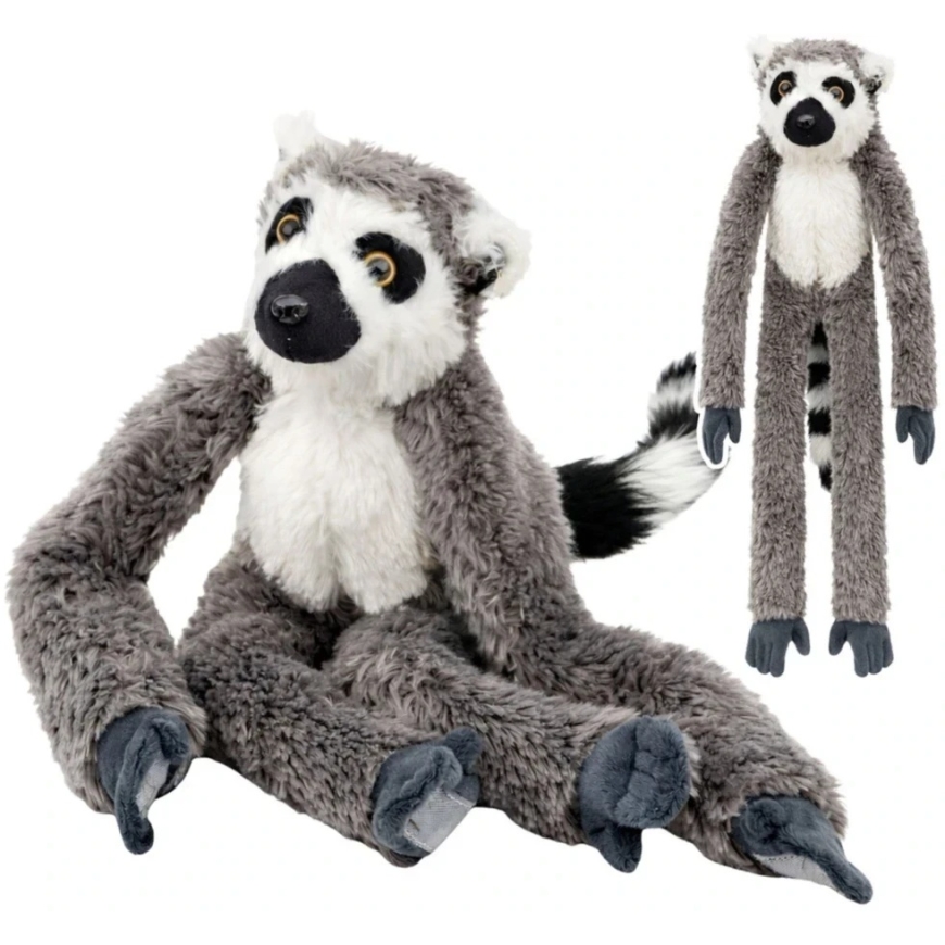 Lean Toys Spilvens rotaļlieta - lemurs, 50 cm – 3