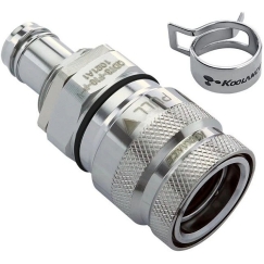 Koolance QDT3 Viton Ātra savienošanās, Sieviešu, Paneļa caurlaidne - 10 mm ID (3/8 collu) (QDT3-F10-P-V)