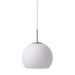 Frandsen Ball Glass Pendant Light, 25 cm, Opal White