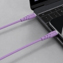 Powerton ENERGY PASTEL EDITION USB-C Cable, 60W, 1m, silicone, violet