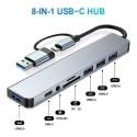 Riff 8in1 Universal Aluminum 8-Port USB Type C Hub - Includes USB 3.0