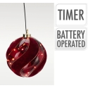 Mondex HANGING DECORATION BALL WITH FLASHING LED DIODES 14 CM Mondex HANGING DECORATION BALL WITH FLASHING LED DIODES 14 CM