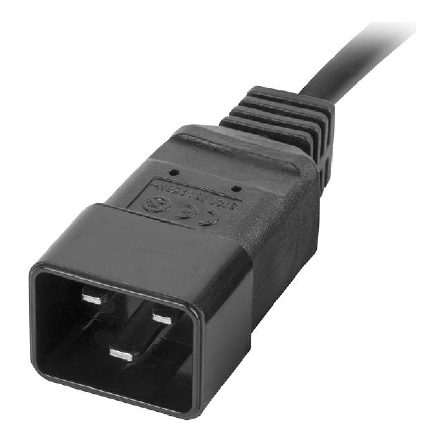 Toitejaotusseade (PDU) 19" 1U 16A 2M 4x C19 6x IEC C13 pesad C20, must