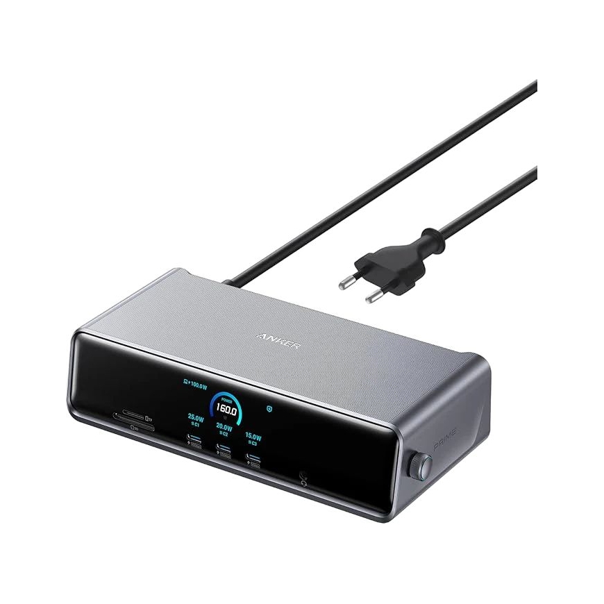 Prime Charging Docking Station 140W, Harmaa |