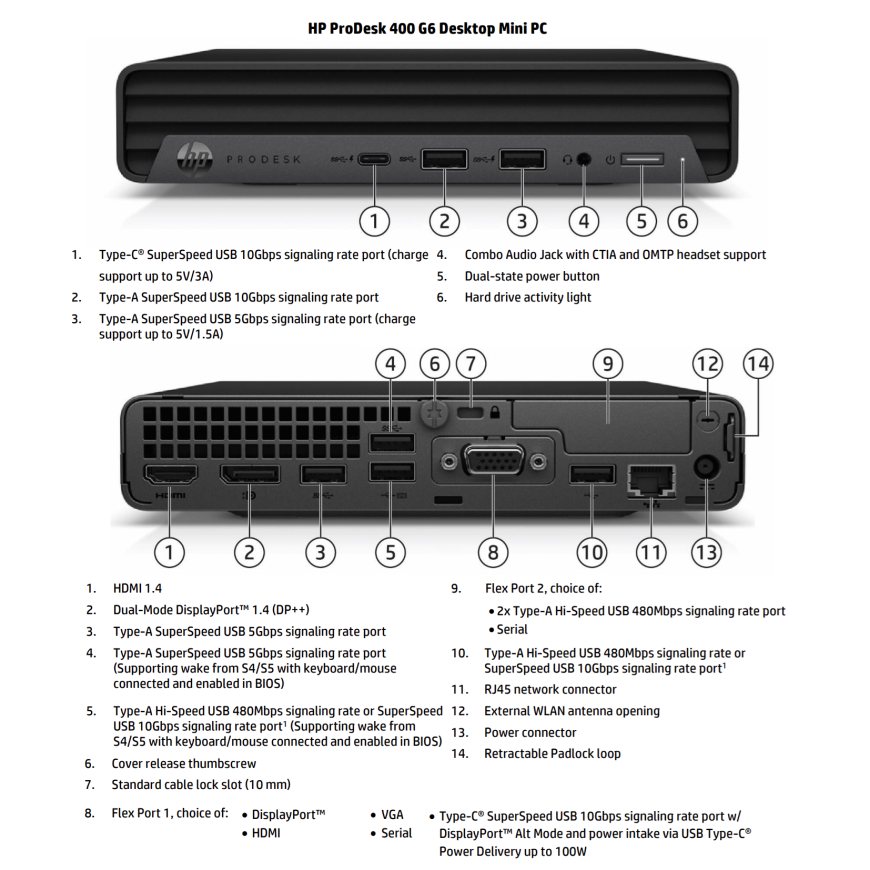 HP Renewed Grade A | ProDesk 400 G6 Desktop Mini | Intel Core – 2