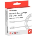 Verbatim 32409 USB-C 100W 3m Baltas Verbatim 32409 USB-C 100W 3m Baltas