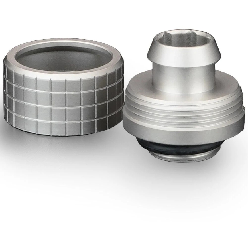 Thermal Grizzly DeltaMate compression fitting, brass, G1/4" thread, nickel, ST16, 6 pcs. per pack – 2