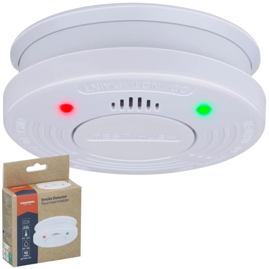 Grundig SMOKE DETECTOR LED LIGHT BATTERY 10 YEARS 430874 – 2