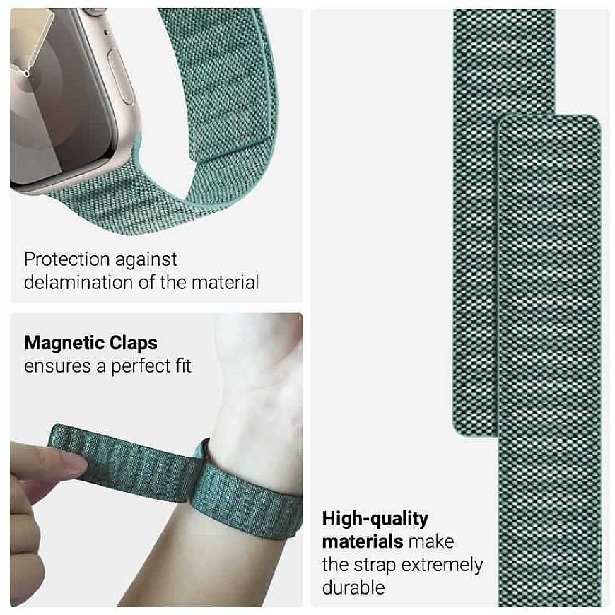 Crong Melange Magnetic Apple Watch 44/45/46/49mm Türquoise – 4