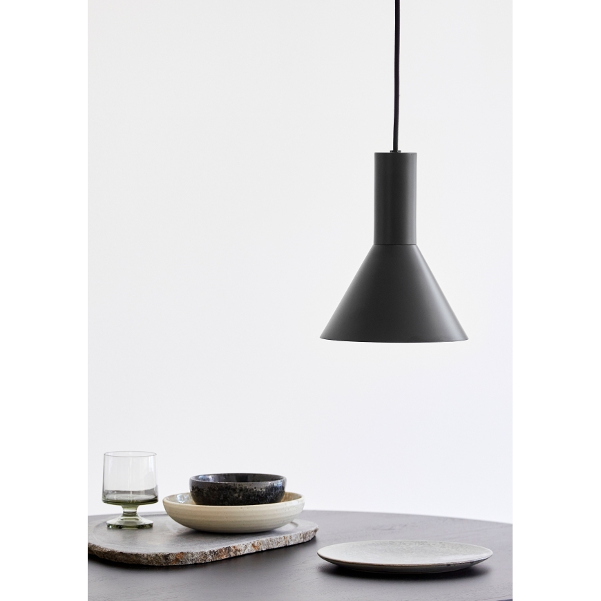 Frandsen Lyss ripplamp, mattmust, Ø18 cm – 2