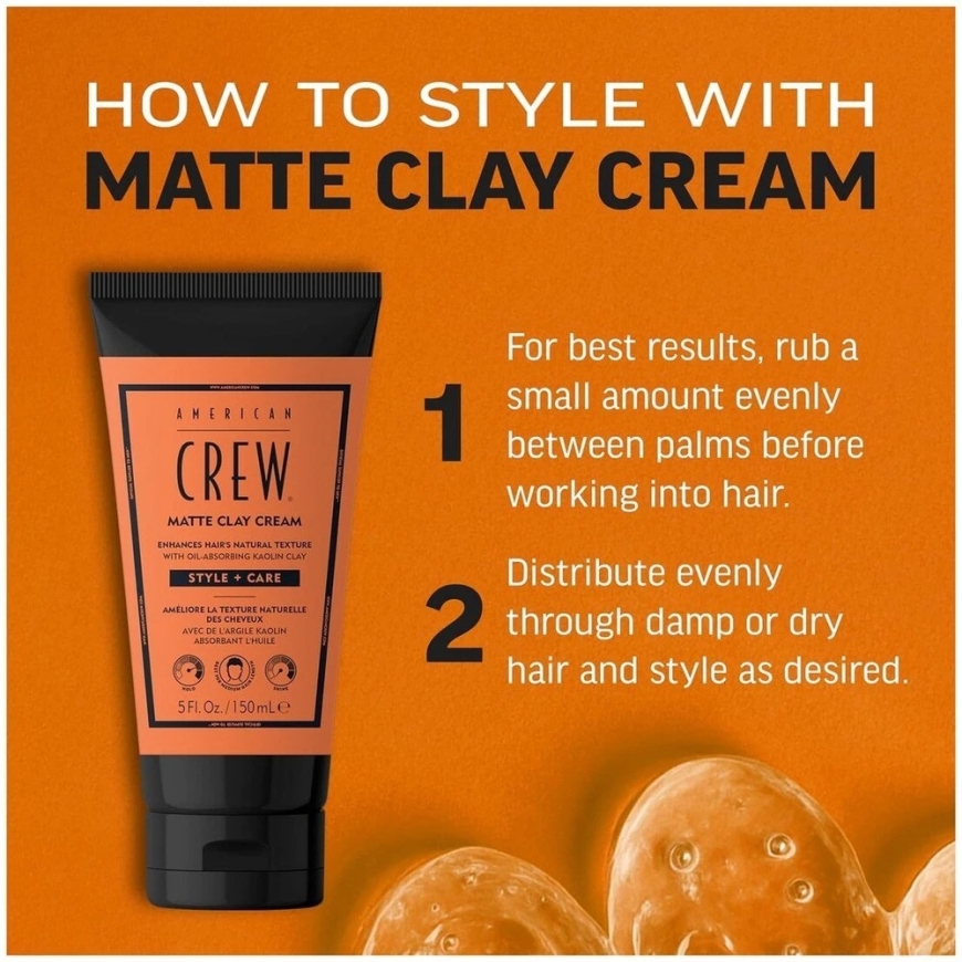 American Crew Matte Clay Matiķis, 150 ml – 4