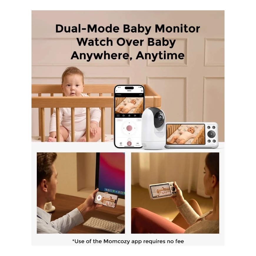 MOMCOZY ADDITIONAL CAMERA SMART 5.0 INCH VIDEO BABY MONITOR BM04 – 3