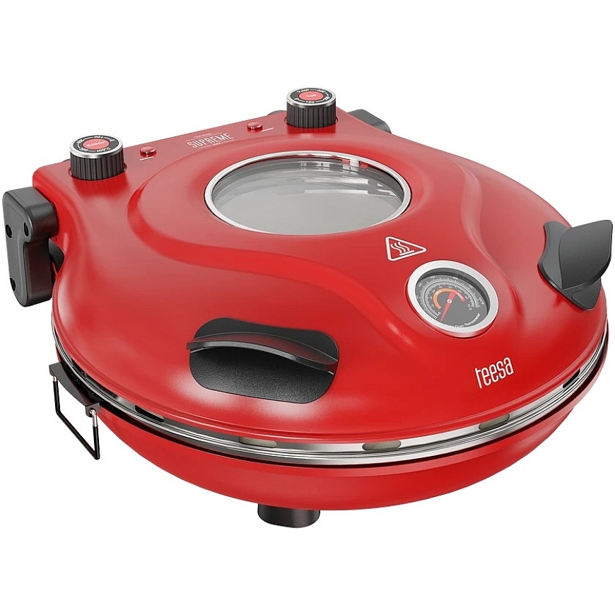 TEESA SUPREME MAX toaster 1800 W, 400 degrees, two heating elements, box, red, 35 cm