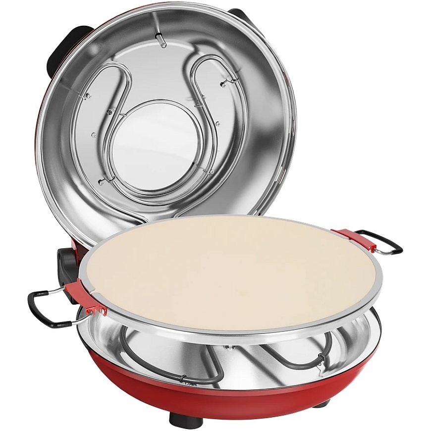 TEESA SUPREME MAX picos krosnelė 1800 W, 400 laipsnių, du kaitinimo elementai, langelis, raudona, 35 cm – 3