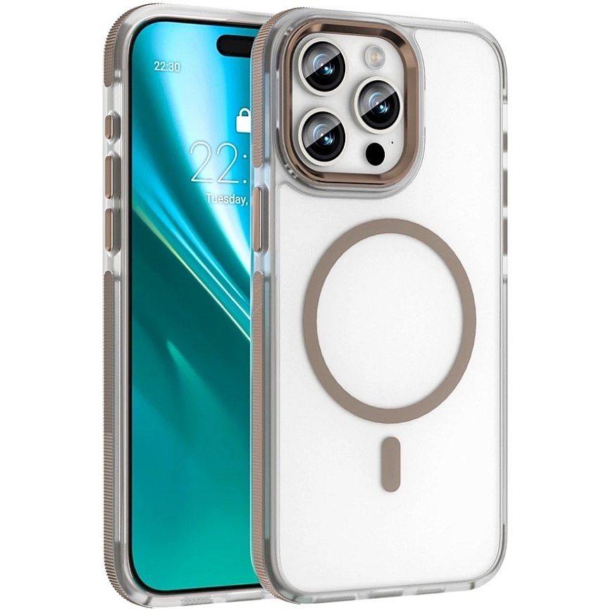 Etteri Icy Mag dėklas, skirtas iPhone 15 Pro 6,1" auksinis – 2