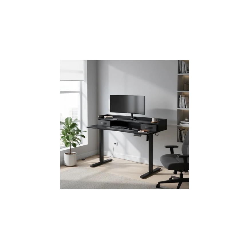 Spacetronik Elektra adjustable desk with shelves 120x60 18 – 2