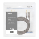 LogiLink CA1211 audio kabelis 5 m 2 x Banana Melns LogiLink CA1211 audio kabelis 5 m 2 x Banana Melns