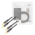 LogiLink CA1211 audio kabelis 5 m 2 x Banana Melns LogiLink CA1211 audio kabelis 5 m 2 x Banana Melns