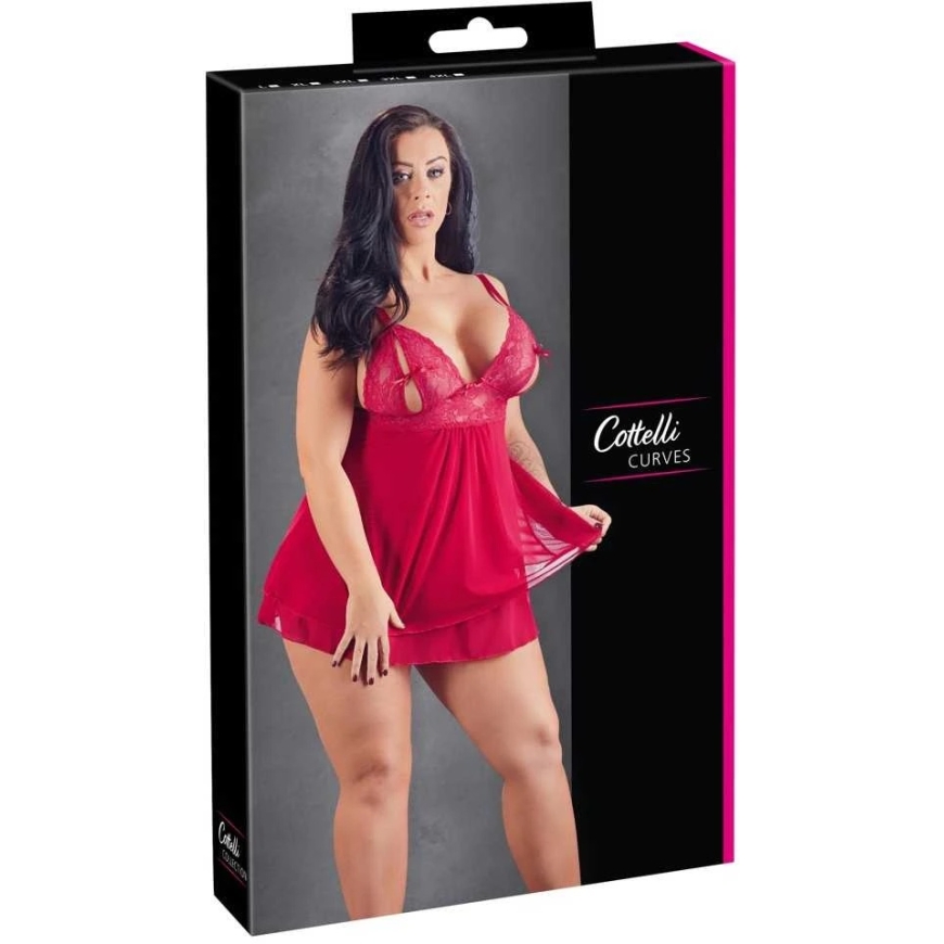 Cottelli Curves Babydoll punane 2XL