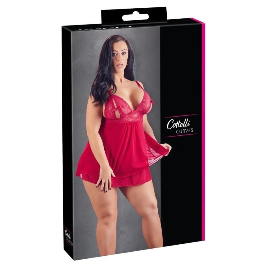 Cottelli Curves Babydoll punane 2XL – 3