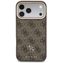 Dėklas Guess 4G su pinigine Magsafe, skirtas iPhone 18 Pro Max / 17 Pro Max, rudas Dėklas Guess 4G su pinigine Magsafe, skirtas iPhone 18 Pro Max / 17 Pro Max, rudas