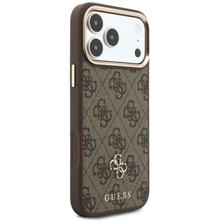 Guess 4G -kotelo lompakolla Magsafe iPhone 18 Pro Max / 17 Pro Max:lle, ruskea – 5