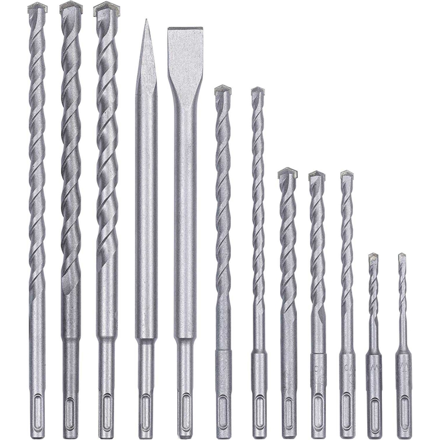 Сет долот для перфоратора Einhell SDS Plus, 12 предметов (кейс)