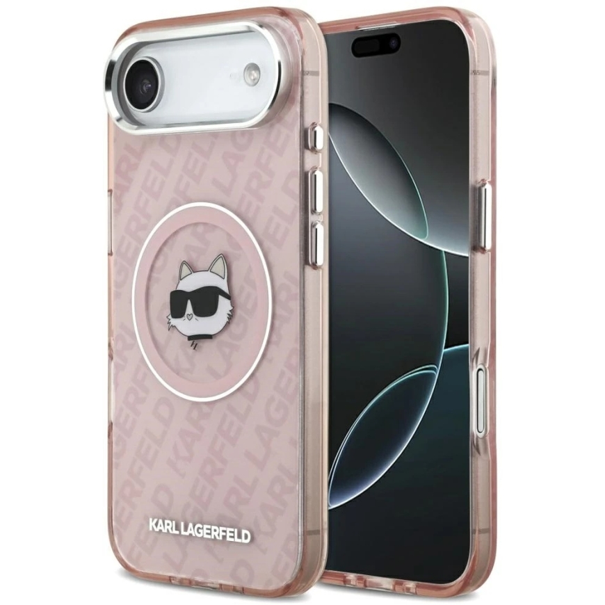 Karl Lagerfeld IML Choupette päälogo MagSafe-kuori iPhone Airille - Vaaleanpunainen – 2