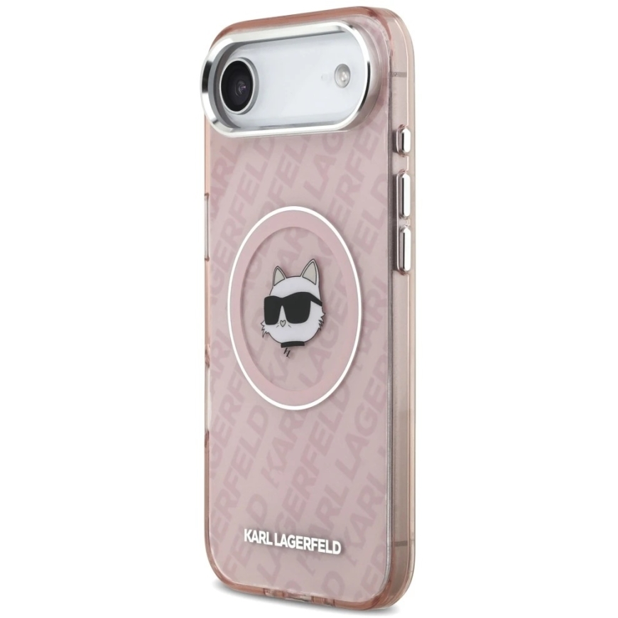 Karl Lagerfeld IML Choupette head logo MagSafe case for iPhone Air - Pink – 3