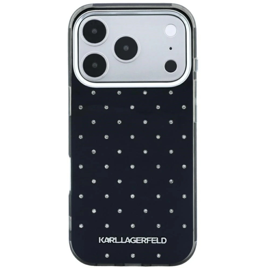 Чехол Karl Lagerfeld IML с стразами и электролитным логотипом для iPhone 18 Pro / 17 Pro черный – 4