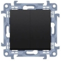 Schneider Electric CONTACT SIMON 10 MODULE BLACK MATT UNIVERSAL SWITCH 2X SCREW TERMINALS 10AX 250V