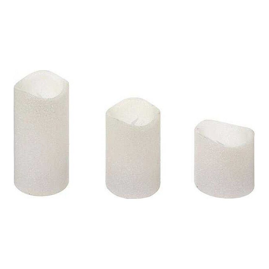 ATMOSPHERA Žvakės LED Pailletai balti 10 cm