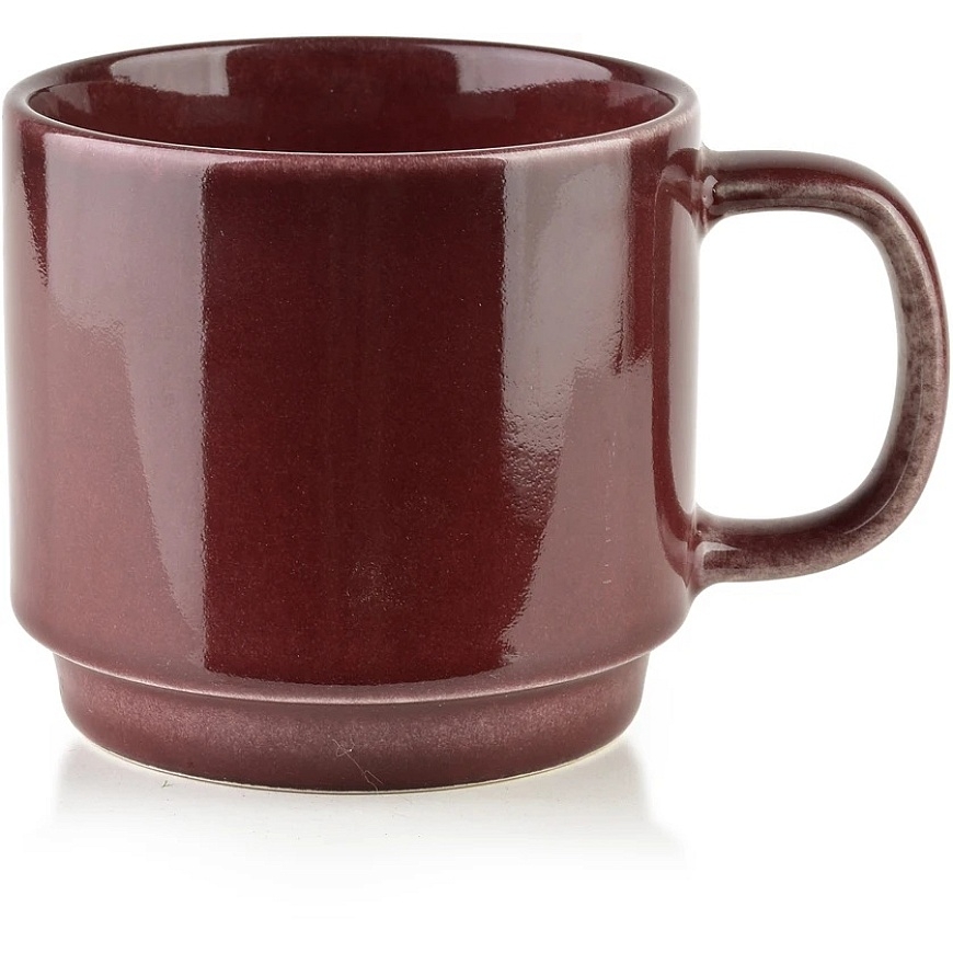 Affek Design EVIE BURGUNDY 4 krūžu statīva komplekts (4 x 370 ml) – 2