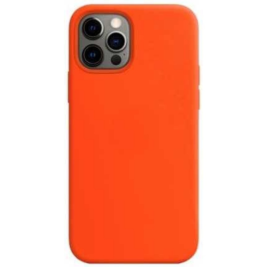 Riff "Minkštas silikono dėklas iPhone 12 Mini" Oranžinis – 3