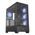 FSP M370-BA Case Midi Tower mITX, mATX, ATX (BTF) Black ARGB Must