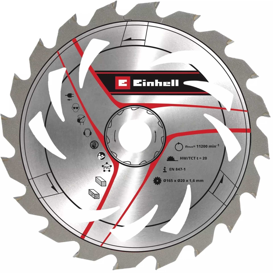Einhell EINHELL pjovimo disko HM, O 165 x 20 mm, 1,6 mm, 20Z nardymo pjūklams – 2