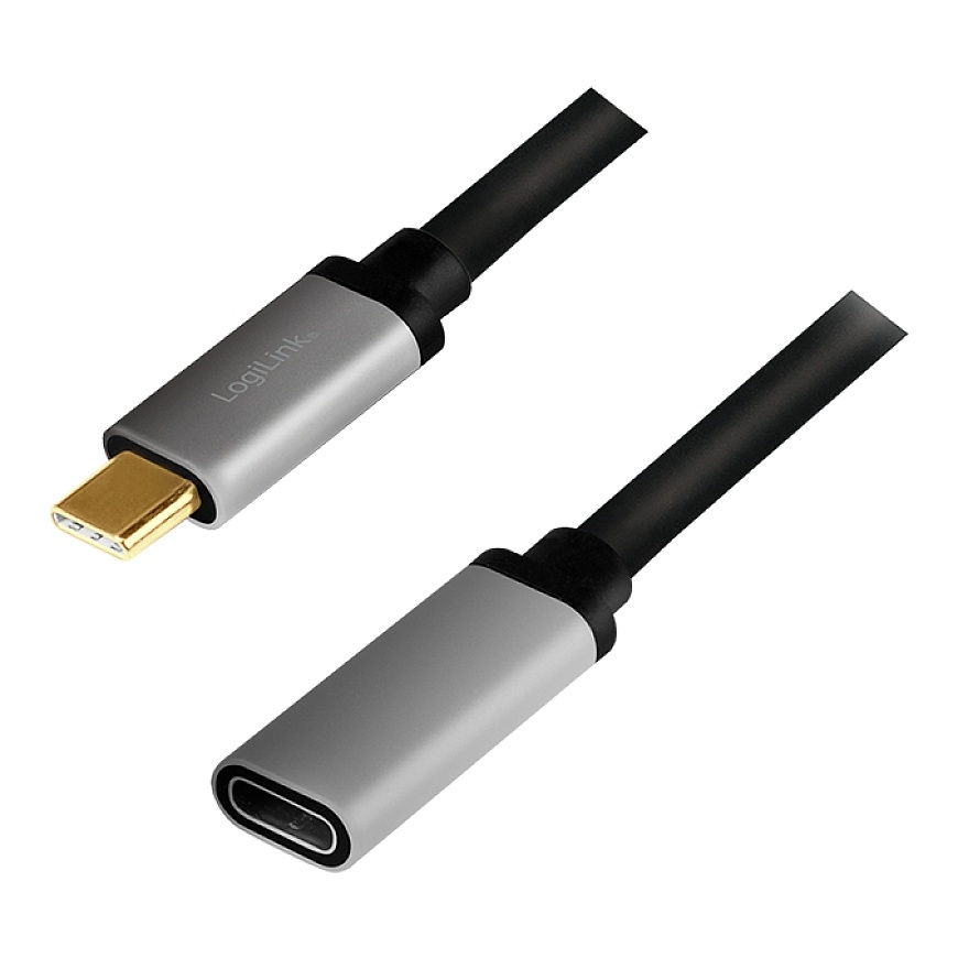 LogiLink CUA0105 USB кабель USB 3.2 Gen 2 (3.1 Gen 2) 0,5 m USB C 10 Gbit/s Черный, Серый